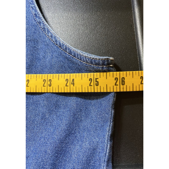 Vintage Bill Blass Womens 2X Denim Blue Jean Lightweight Animal Print Collar - Picture 4 of 7